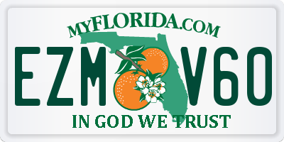 FL license plate EZMV60