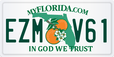 FL license plate EZMV61