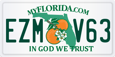 FL license plate EZMV63