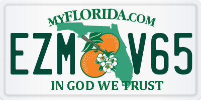 FL license plate EZMV65