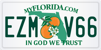 FL license plate EZMV66