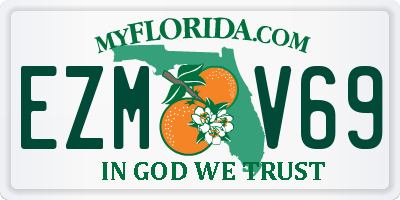 FL license plate EZMV69