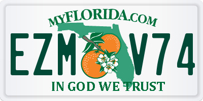 FL license plate EZMV74