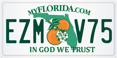 FL license plate EZMV75