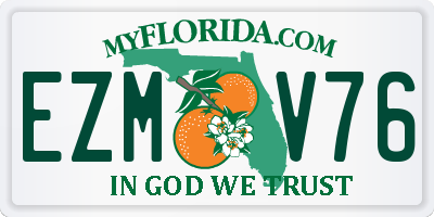 FL license plate EZMV76