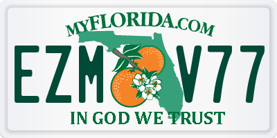 FL license plate EZMV77