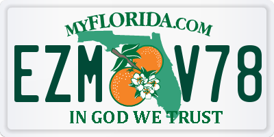 FL license plate EZMV78