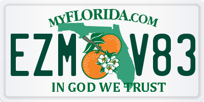 FL license plate EZMV83