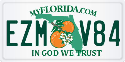 FL license plate EZMV84