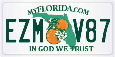 FL license plate EZMV87