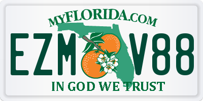 FL license plate EZMV88