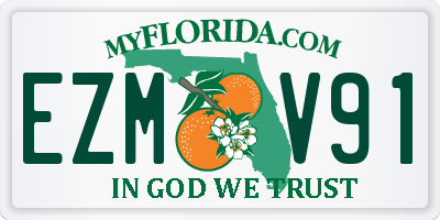 FL license plate EZMV91