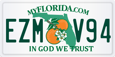 FL license plate EZMV94