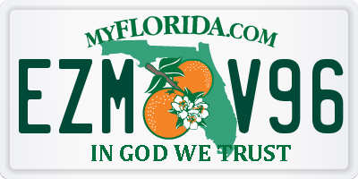 FL license plate EZMV96