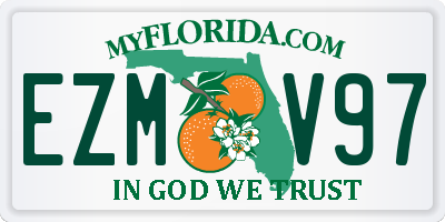 FL license plate EZMV97