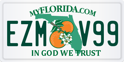 FL license plate EZMV99