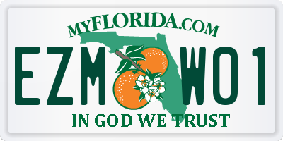 FL license plate EZMW01