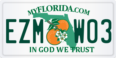 FL license plate EZMW03