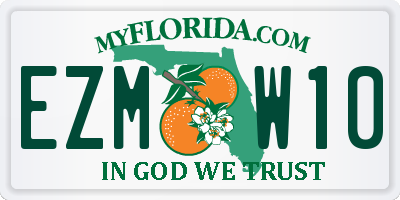 FL license plate EZMW10