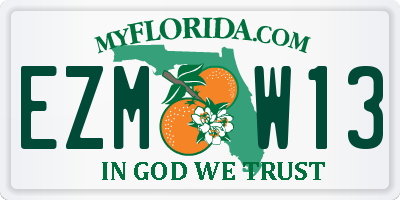 FL license plate EZMW13