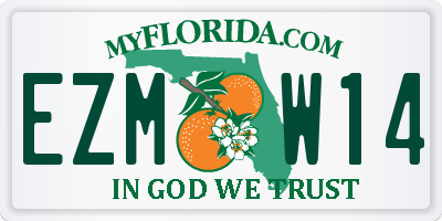 FL license plate EZMW14