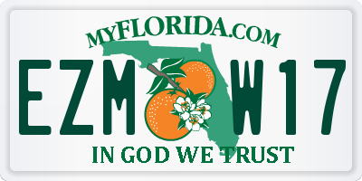 FL license plate EZMW17