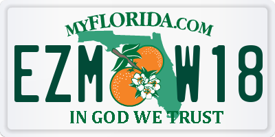 FL license plate EZMW18