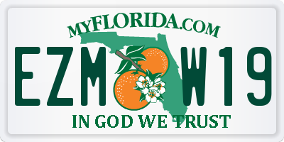 FL license plate EZMW19