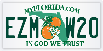 FL license plate EZMW20