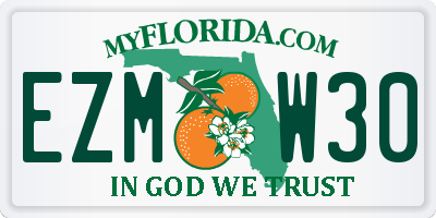 FL license plate EZMW30