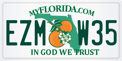 FL license plate EZMW35