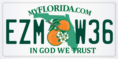 FL license plate EZMW36