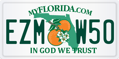 FL license plate EZMW50