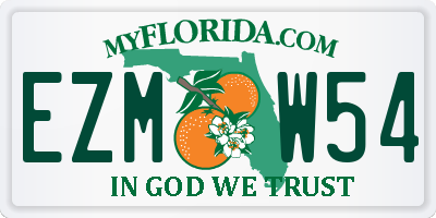 FL license plate EZMW54