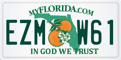 FL license plate EZMW61