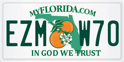 FL license plate EZMW70