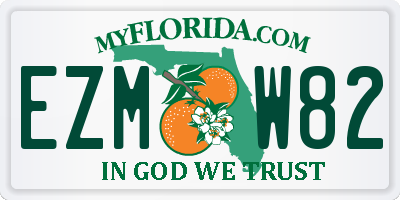 FL license plate EZMW82