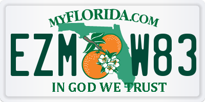 FL license plate EZMW83