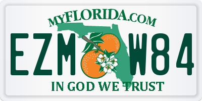 FL license plate EZMW84