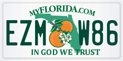 FL license plate EZMW86