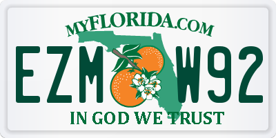 FL license plate EZMW92