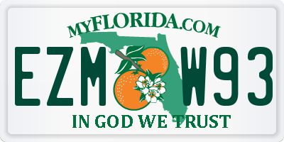 FL license plate EZMW93