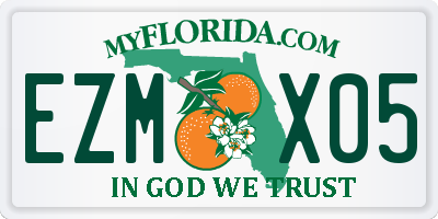 FL license plate EZMX05