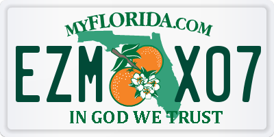 FL license plate EZMX07