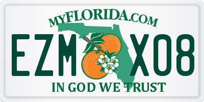 FL license plate EZMX08