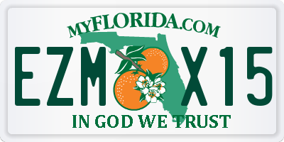 FL license plate EZMX15