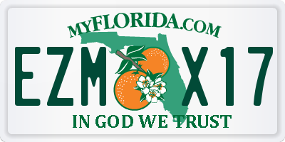 FL license plate EZMX17