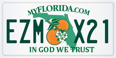 FL license plate EZMX21