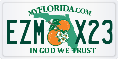 FL license plate EZMX23