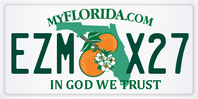 FL license plate EZMX27